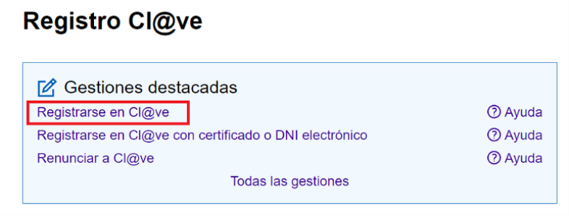 Registro clave por carta 