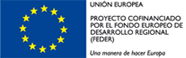 Logo FEDER, Proyecto cofinanciado por el fondo europeo de desarrollo regional (FEDER) - Unión Europea