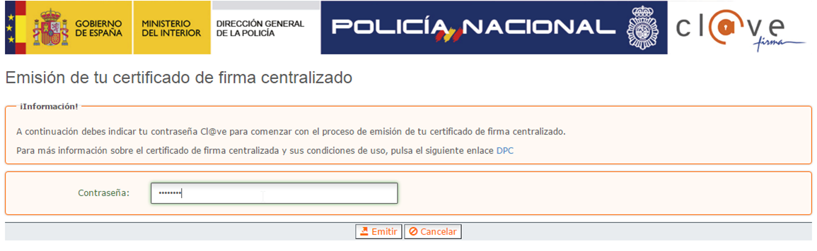 Emisión de tu certificado de firma centralizado
