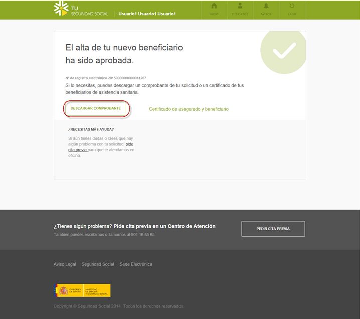 Finalización del proceso de firma